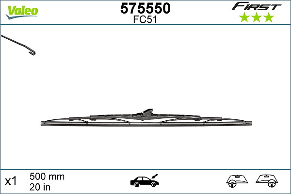 Wiper Blade - 575550 VALEO